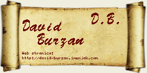 David Burzan vizit kartica
